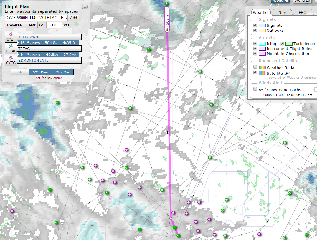 Figure 1: The SkyVector Satellite IR4 Overlay